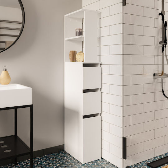 Polihome Roza 161921249 Badezimmer-Säulenschrank Boden 33x20x136cm Weiße Polihome Roza 161921249 Badezimmer-Säulenschrank Boden 33x20x136cm Weiße
