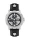 Versus by Versace Watch Chronograph Battery with Black Leather Strap