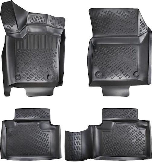Rizline Set of Front and Rear Mats 4pcs Tray Type for Jeep Grand Cherokee 2011 Black