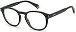 Polaroid Plastic Eyeglass Frame Black PLD D452 807