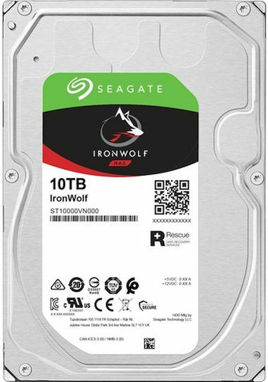 HDD 10TB SEAGATE IRONWOLF NAS シーゲート SATA Seagate IronWolf NAS HDD, 10 TB, Wewnętrzny dysk twardy, 3,5