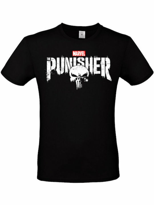 B&C The Punisher T-shirt σε Μαύρο χρώμα