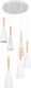 GloboStar Dillon Μοντέρνο Κρεμαστό Φωτιστικό Πολύφωτο για 6 Λαμπτήρες E27 σε Λευκό Χρώμα