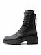 Madness Leather Women's Ankle Boots with Medium Heel Black