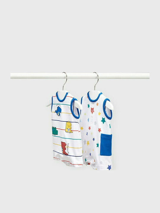 Mayoral Dinosaurs Baby Bodysuit Set Sleeveless Multicolour 2pcs