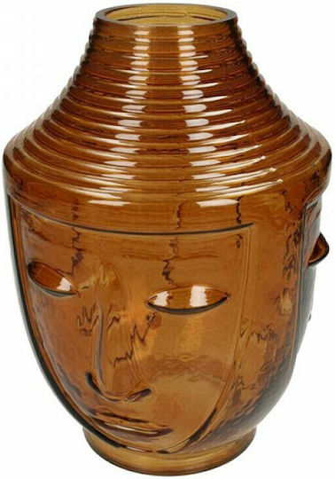 Zaros Διακοσμητικό Βάζο Glas Face Coffee 18x18x25cm 1Stück