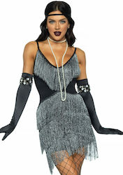 Leg Avenue Dazzling Flapper Sexy Στολή Γκρι