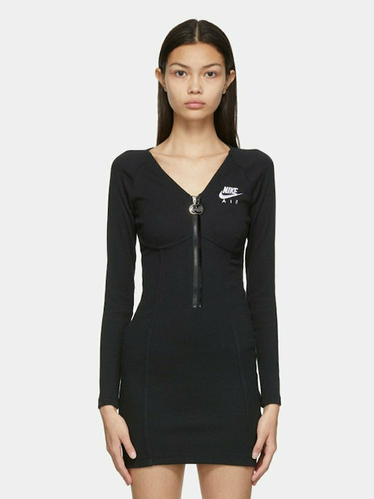 Nike Air Mini All Day Φόρεμα Μακρυμάνικο Μαύρο