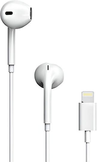 Moxom MX-EP49 Earbuds Handsfree with Lightning Connector White