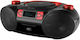 GoGEN CDM 390 BTDABR Φορητό Ηχοσύστημα με Bluetooth / CD / MP3 / USB / Ραδιόφωνο Κόκκινο