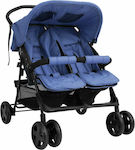 vidaXL Adjustable Double Stroller Suitable for Newborn Navy Blue