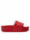 Karl Lagerfeld Slides με Πλατφόρμα σε Κόκκινο Χρώμα