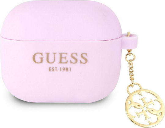 Guess Charm Калъф в Лилав цвят за Apple AirPods 3