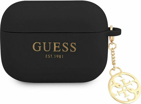Guess Charm Case Silicone in Black color for Apple AirPods Pro