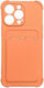 Hurtel Card Armor Back Cover Silicone Orange (i...