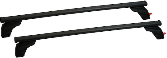 G3 Car Roof Bars Metallic Pacific 127cm for Alfa Romeo Alfa 75 5D Set with Roof Rack Legs Black