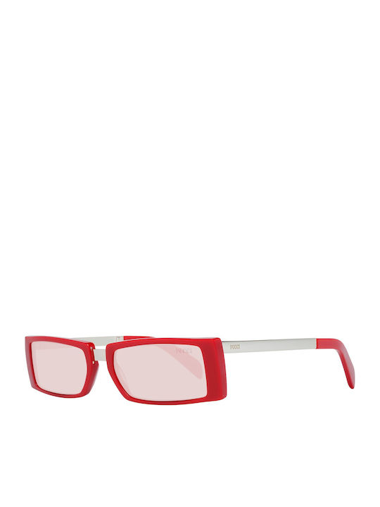 Emilio Pucci Women's Sunglasses with Red Frame and Pink Lens EP0126 66Y