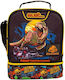 Diakakis Kids' Insulated Shoulder Bag Lunch Box 7L Multicolour Dinosaurs 20x12x24cm