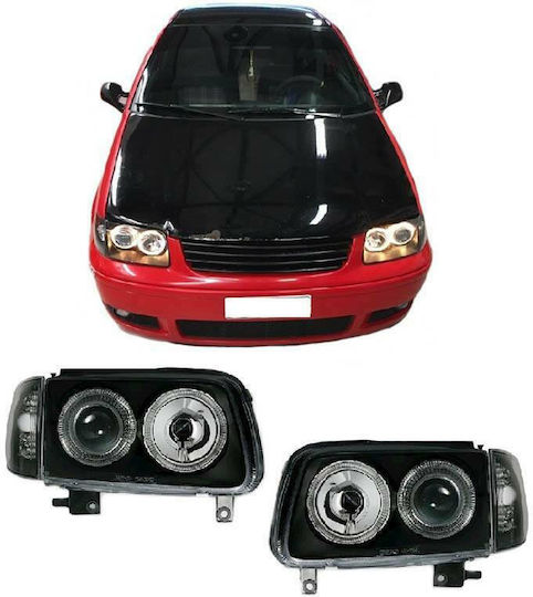 Depo Front Lights Angel Eyes for Volkswagen Polo