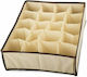 Fabric Drawer Organizer for Underwear / Socks in Beige Color 35x27x10cm 1pcs