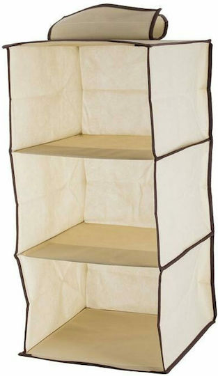 Fabric Hanging Storage Case For Clothes in Ecru Color 30x30x60cm 1pcs