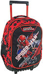 Must Spiderman Σχολική Τσάντα Τρόλεϊ Δημοτικού Πολύχρωμη Μ34 x Π20 x Υ45cm