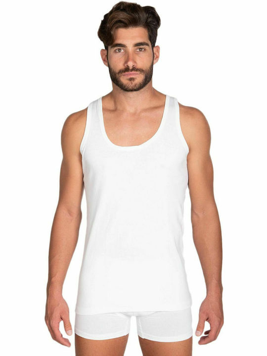 Men's Sleeveless Undershirt White