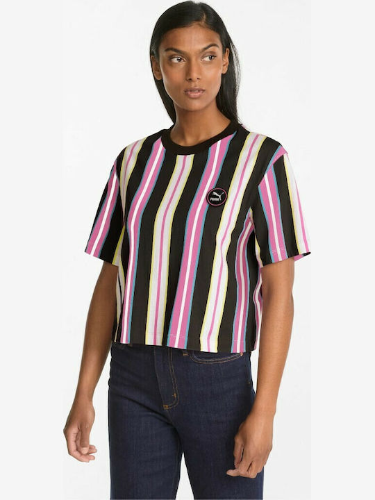Γυναικείο T-shirt Ριγέ Opera Mauve
