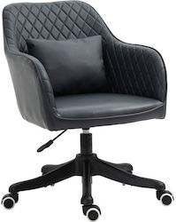 Office Chair Massage with Fixed Arms Μαύρη Vinsetto