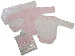 Nursery Time Pink Bodysuits Set