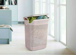 Viosarp M-170 Coș De Rufe Din Paie 52lt Cu Capac 45x37.5x57cm Roz