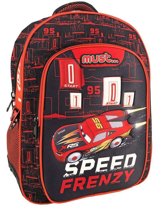 Must Cars Speed Frenzy School Bag Backpack Elementary, Elementary Multicolored