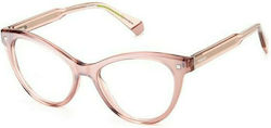 Polaroid Plastic Eyeglass Frame Cat Eye Pink PLD D446 5KC