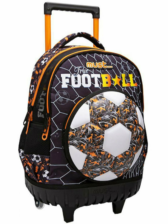 Must Team True Football School Bag Trolley Elementary, Elementary Multicolour with Water Bottle Holder