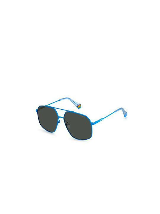 Polaroid Sonnenbrillen mit Blau Rahmen und Schw...