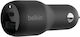 Belkin Car Charger Black with Ports: 1xUSB 1xType-C