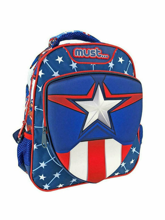 Must Captain America School Bag Backpack Kindergarten Multicolored