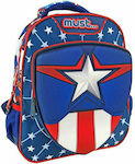 Must Captain America Σχολική Τσάντα Πλάτης Νηπιαγωγείου Πολύχρωμη
