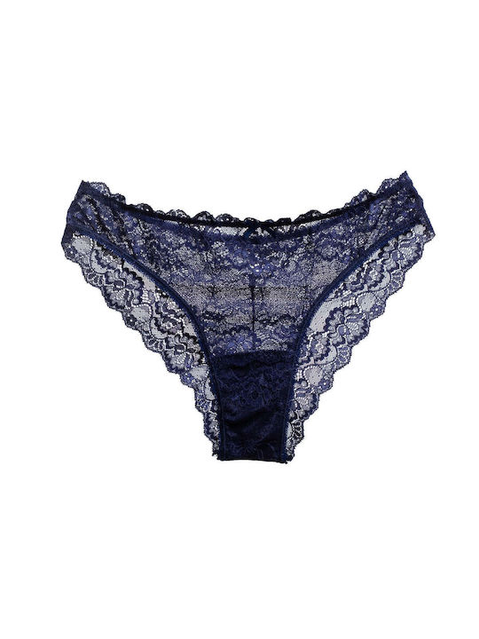 Dreams by Joyce Women's Brazil with Lace Navy Blue