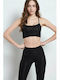 Women's Sports Bra with Removable Padding Black