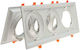 Geyer Rectangle Metallic Recessed Spot with Socket GU10 White 48.5x18.5cm. 1pcs