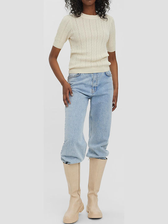 Vero Moda Women's Blouse Cotton Short Sleeve Birch