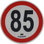 3M Truck Signage Plate Reflective Speed Limit Sticker "85" 15cm