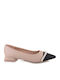 Damen Ballerinas Spitz zulaufend Beige
