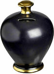 JK Home Decoration Classic Money Box Ceramic Black Checkmate