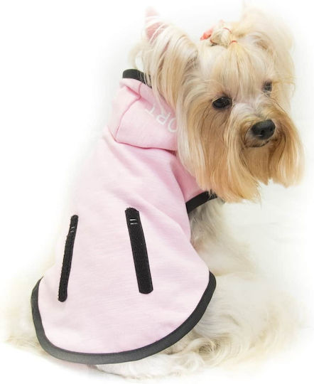 Pet Camelot Hundemantel Kapuzen Rosa mit Rückenlänge 35 cm.