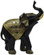 Ankor Decorative Elephant Polyresin in Black/ Gold 18x7.5x21cm 1pcs