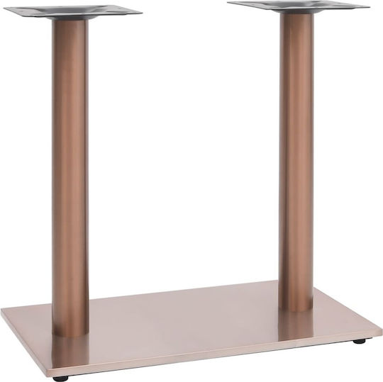 vidaXL Bistro Стойка за маса от Метал в Бронзов Цвят 70x40x72см