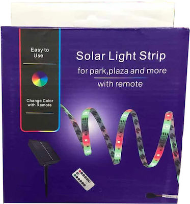 Rezistentă la apă Bandă LED RGB Lungime 5m și 30 LED-uri pe Metru cu Telecomandă SMD2835 Solar