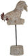 Inart Osterhuhn Beton Creme 16x27cm